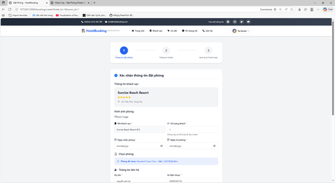 Website quản lý và thuê phòng khách sạn với chức năng cơ bản quản lý và chatbot, thanh toán paypal - Image 9