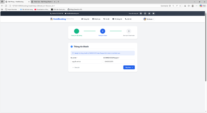 Website quản lý và thuê phòng khách sạn với chức năng cơ bản quản lý và chatbot, thanh toán paypal - Image 8