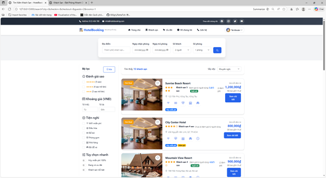 Website quản lý và thuê phòng khách sạn với chức năng cơ bản quản lý và chatbot, thanh toán paypal - Image 10